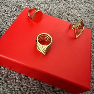 Jennifer Fisher Gold Statement Rings